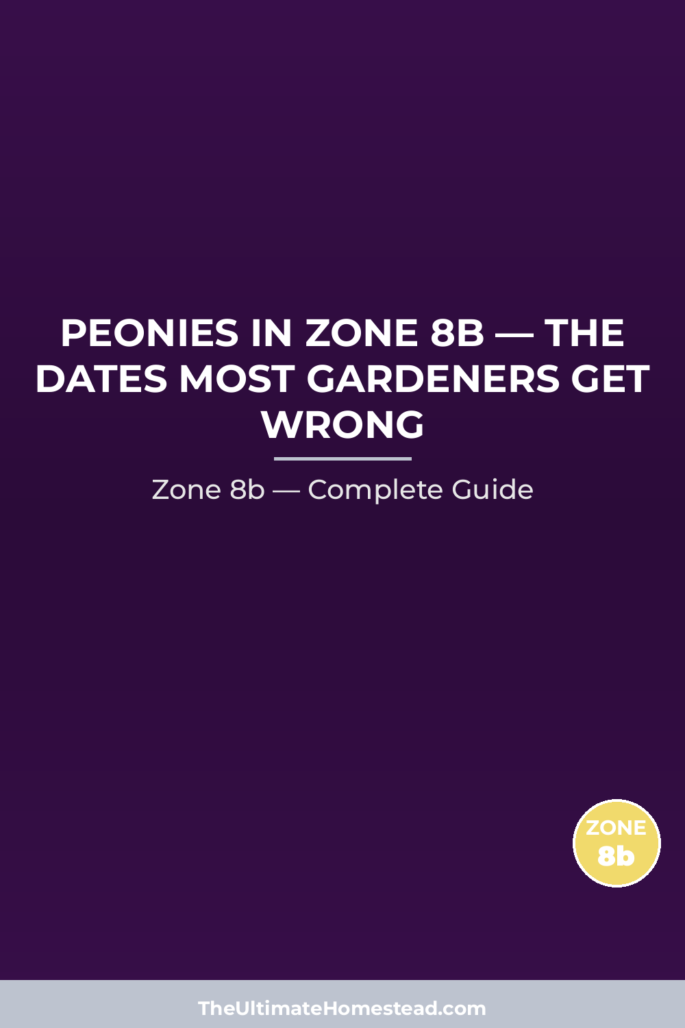 When to Plant Peonies in Zone 8b