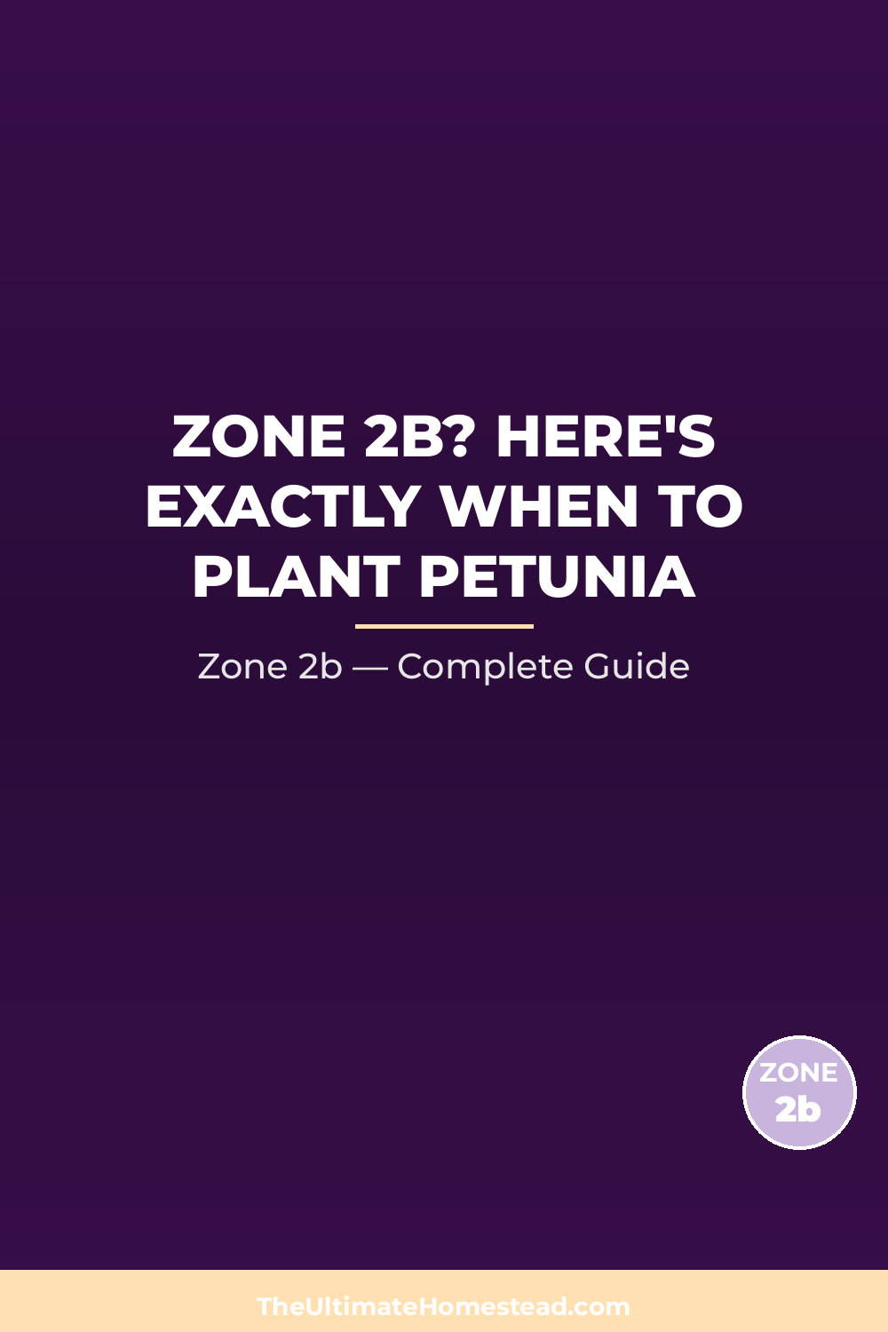 When to Plant Petunia in Zone 2b