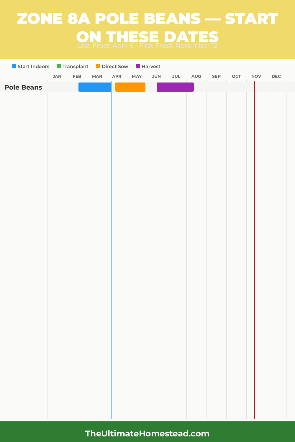 When to Plant Pole Beans in Zone 8a