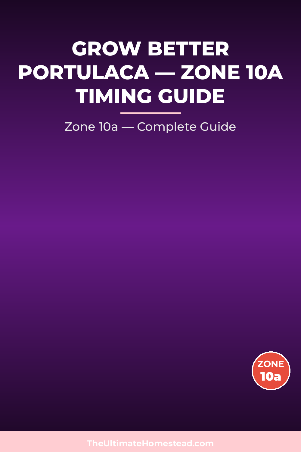 When to Plant Portulaca in Zone 10a
