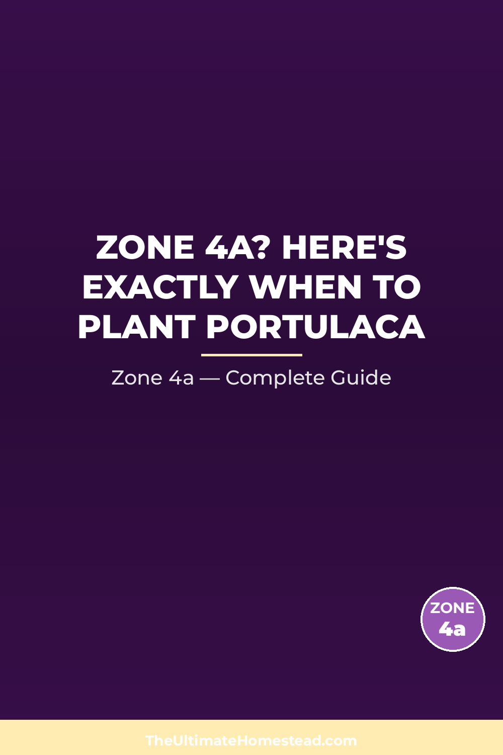 When to Plant Portulaca in Zone 4a