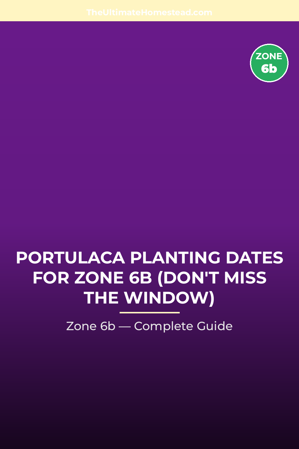 When to Plant Portulaca in Zone 6b