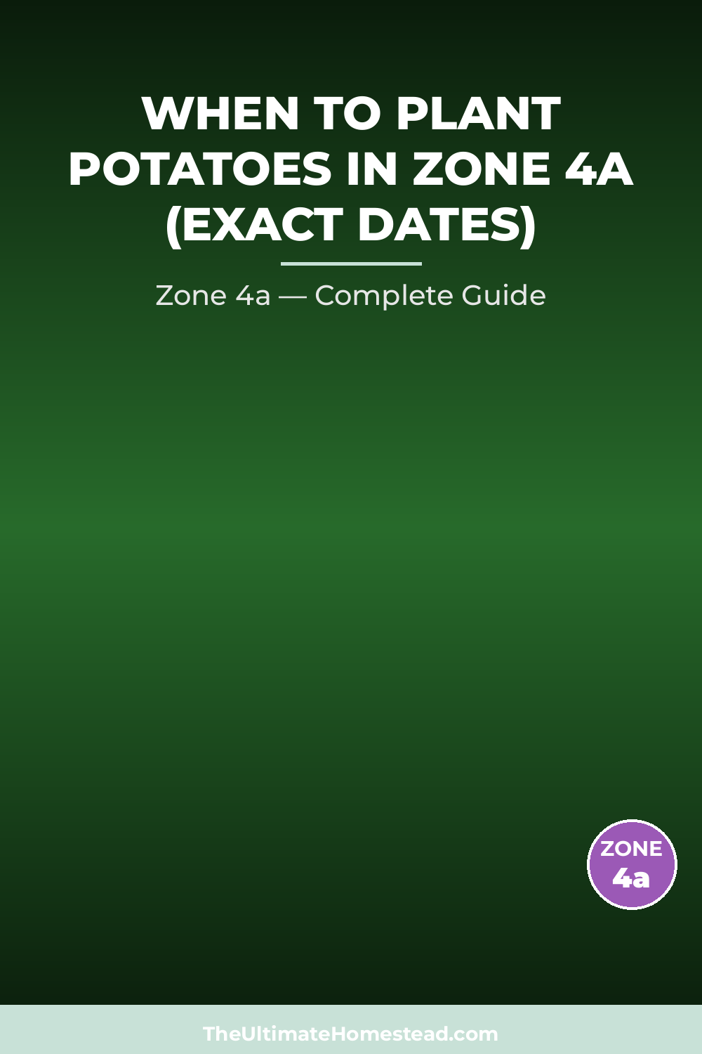 When to Plant Potatoes in Zone 4a