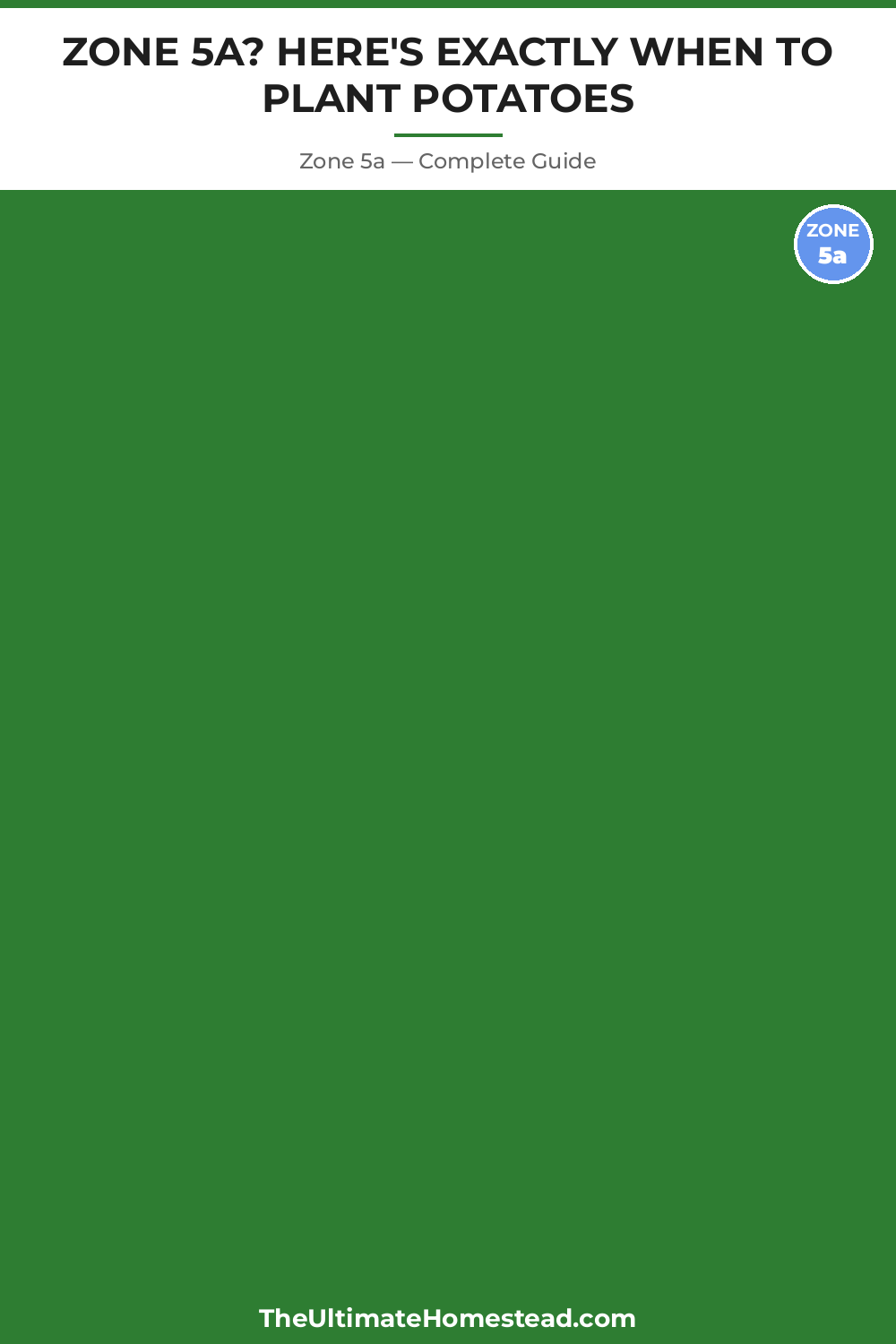 When to Plant Potatoes in Zone 5a