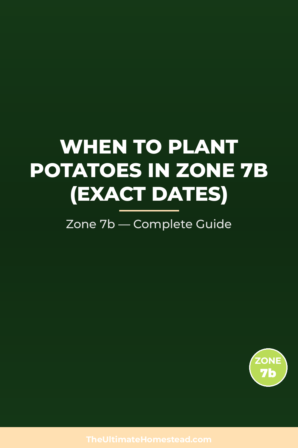 When to Plant Potatoes in Zone 7b