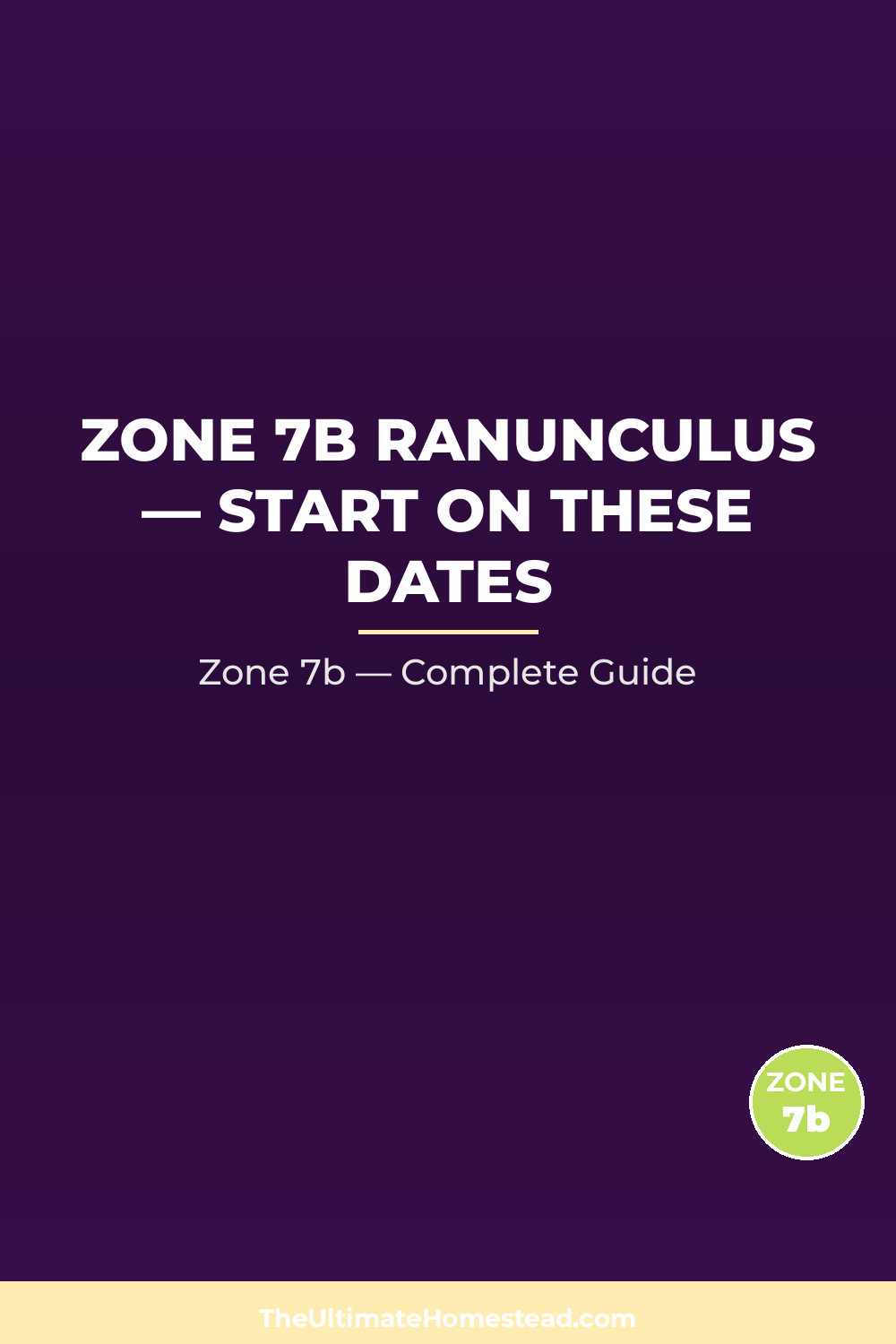 When to Plant Ranunculus in Zone 7b