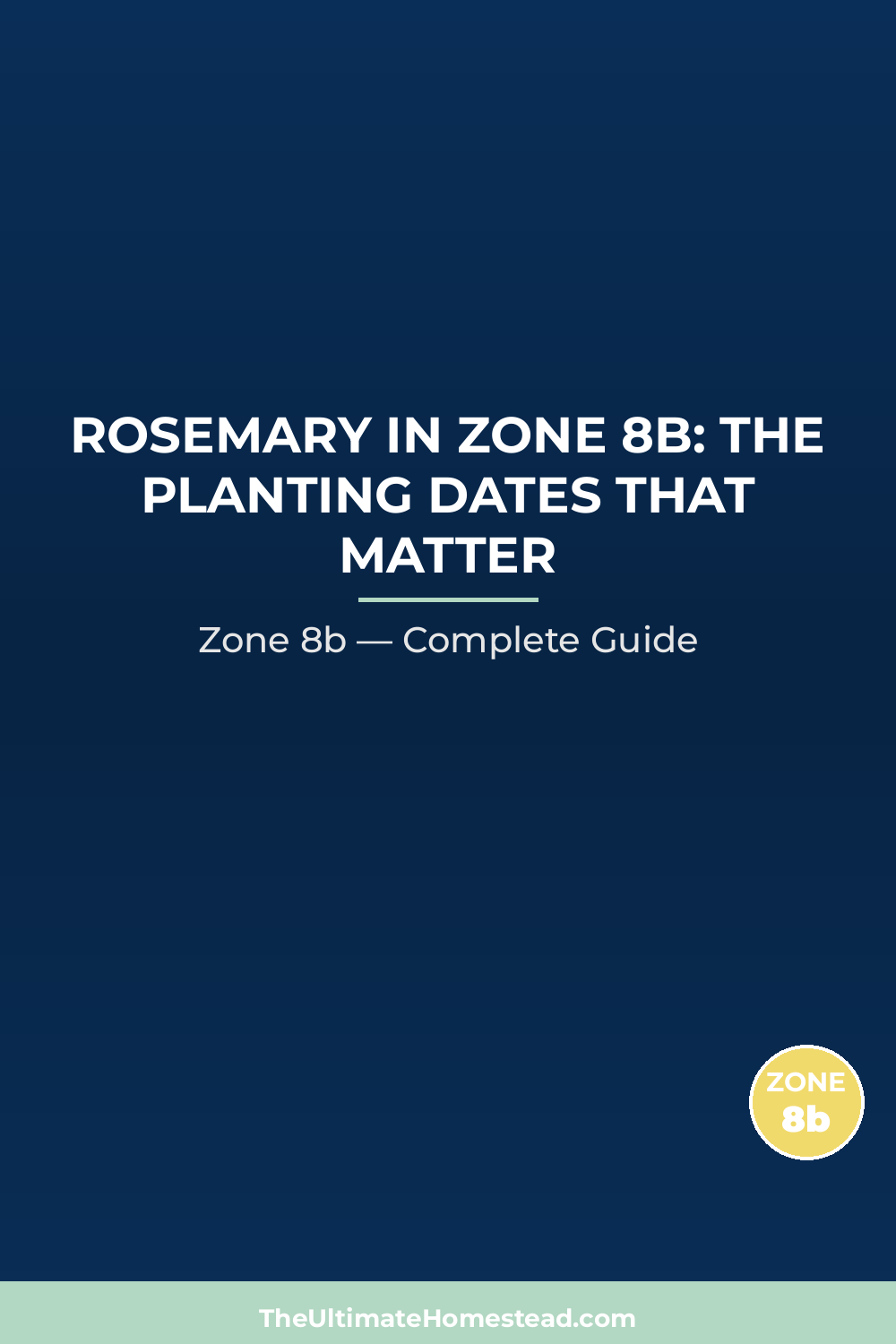 When to Plant Rosemary in Zone 8b