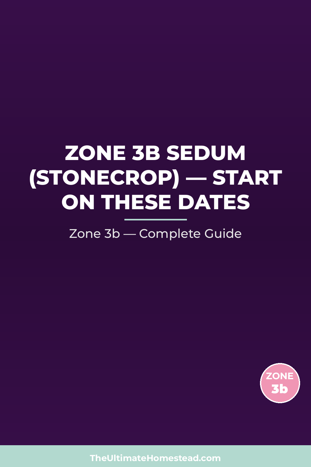 When to Plant Sedum (Stonecrop) in Zone 3b