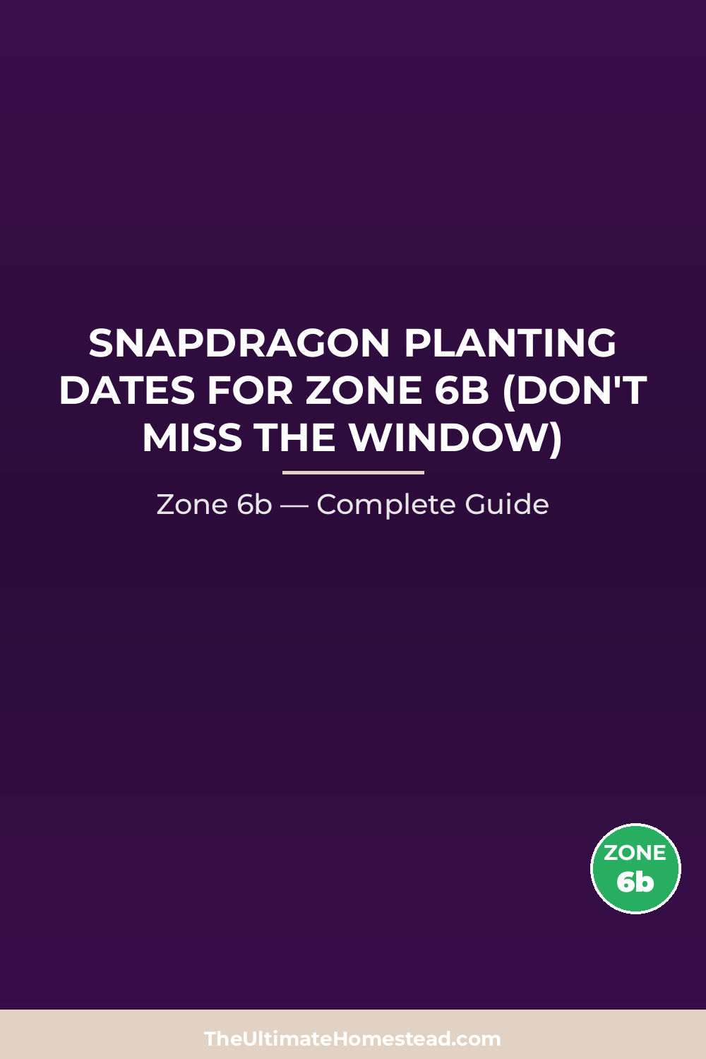 When to Plant Snapdragon in Zone 6b