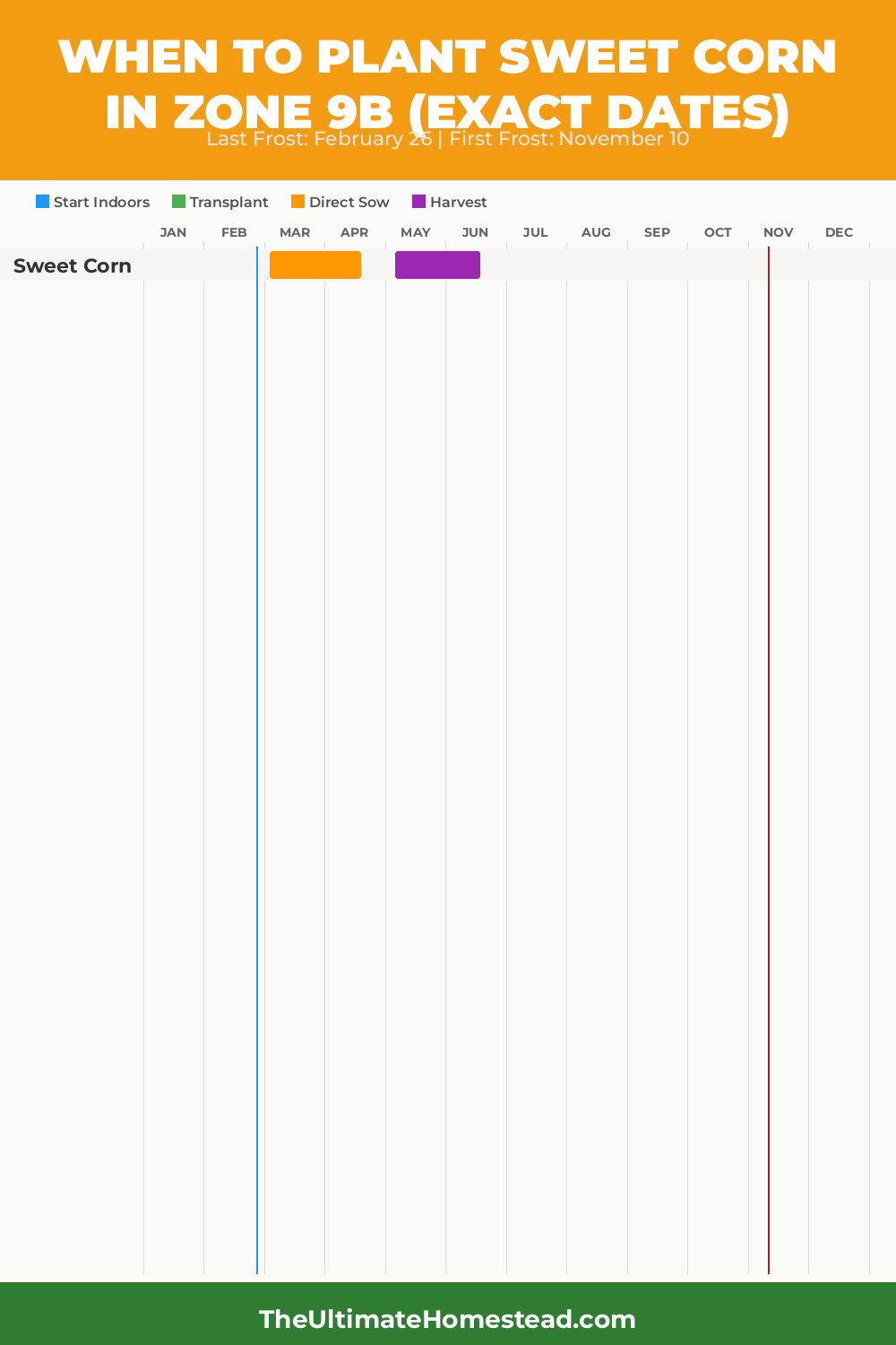 When to Plant Sweet Corn in Zone 9b