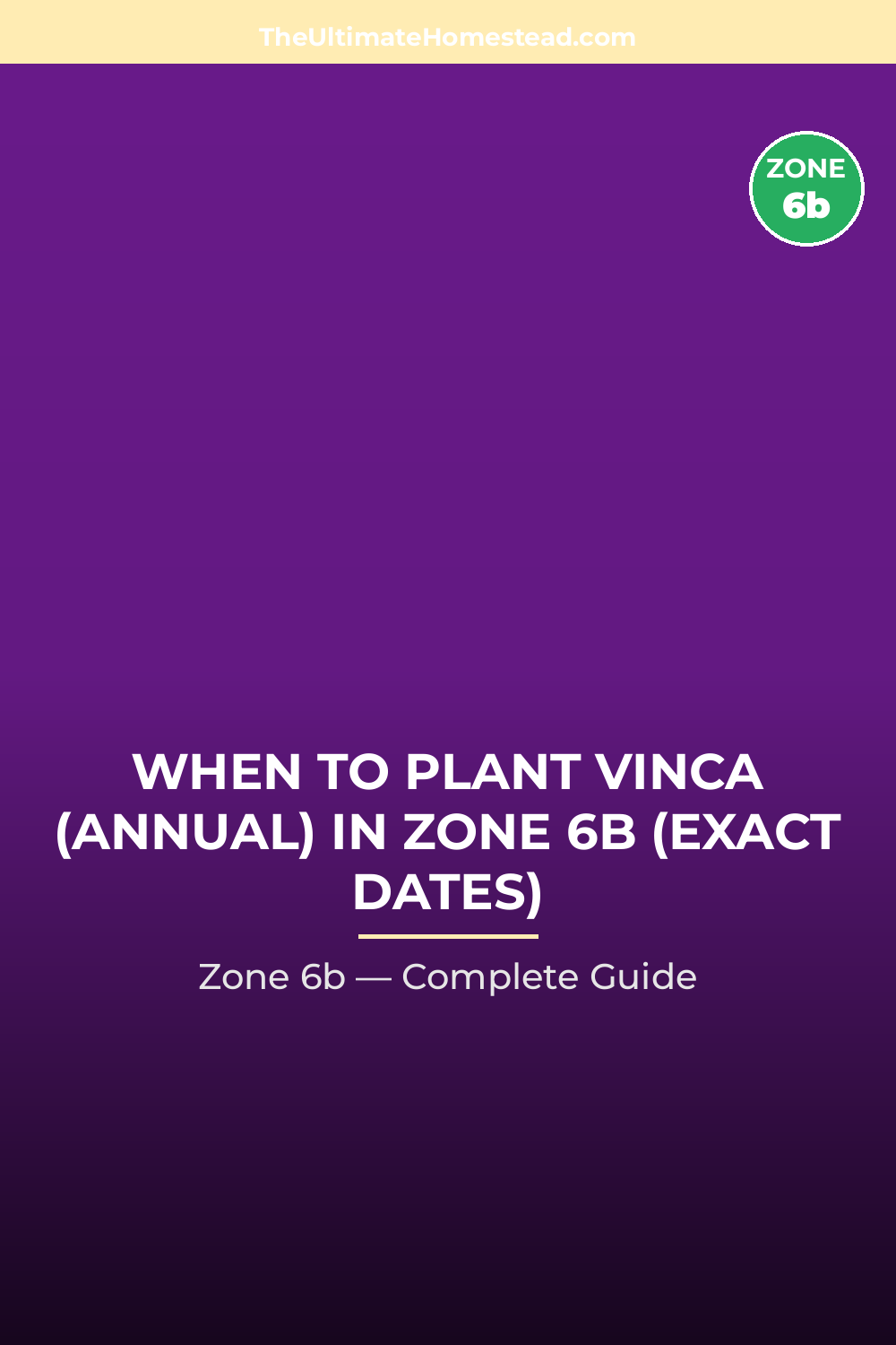 When to Plant Vinca (Annual) in Zone 6b