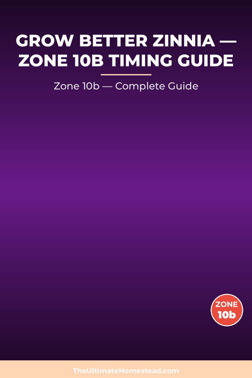 When to Plant Zinnia in Zone 10b