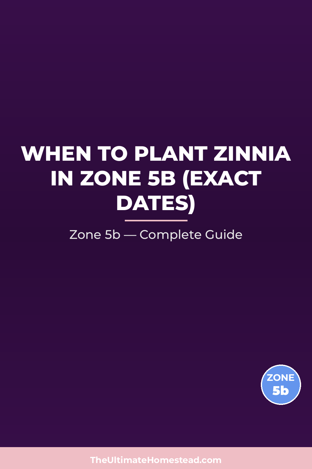 When to Plant Zinnia in Zone 5b