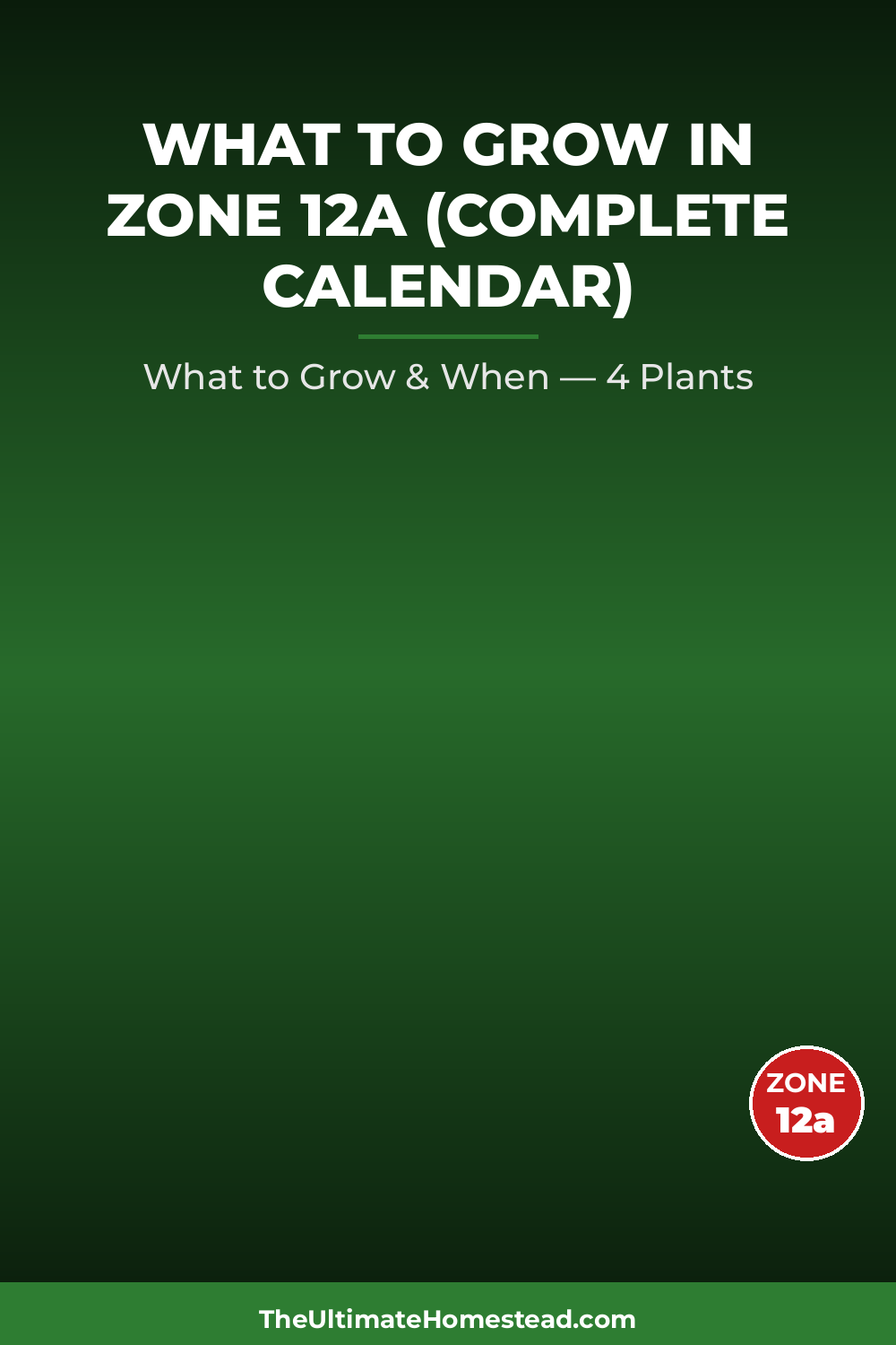 Zone 12a Planting Calendar