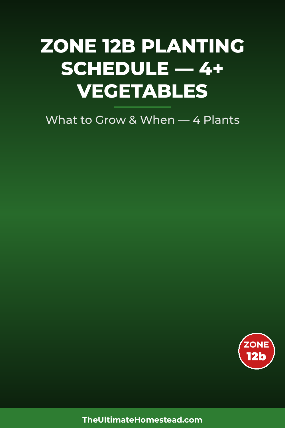 Zone 12b Planting Calendar