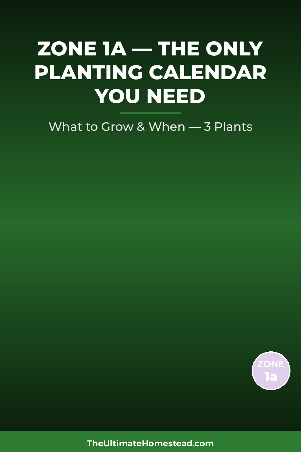Zone 1a Planting Calendar