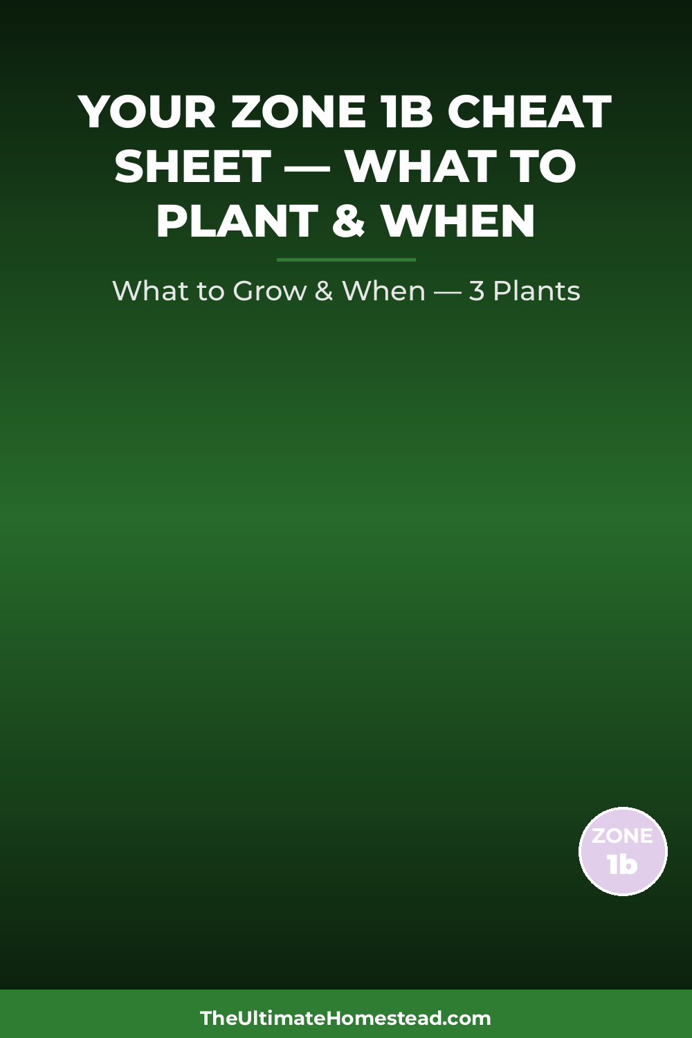 Zone 1b Planting Calendar