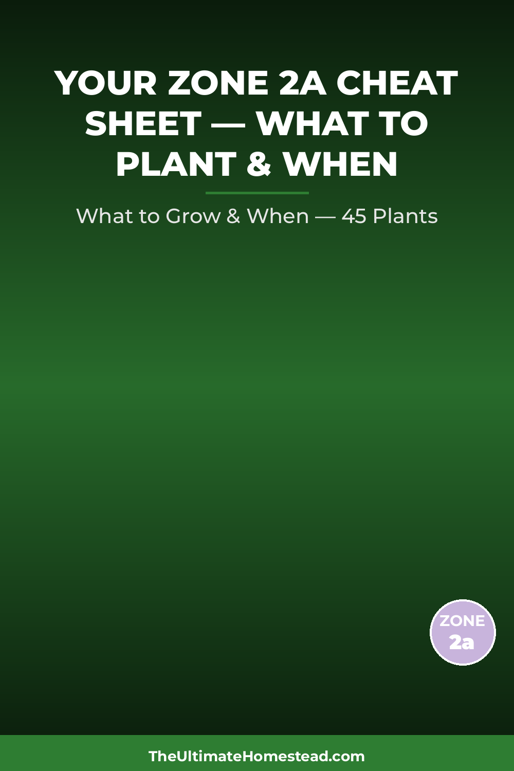 Zone 2a Planting Calendar