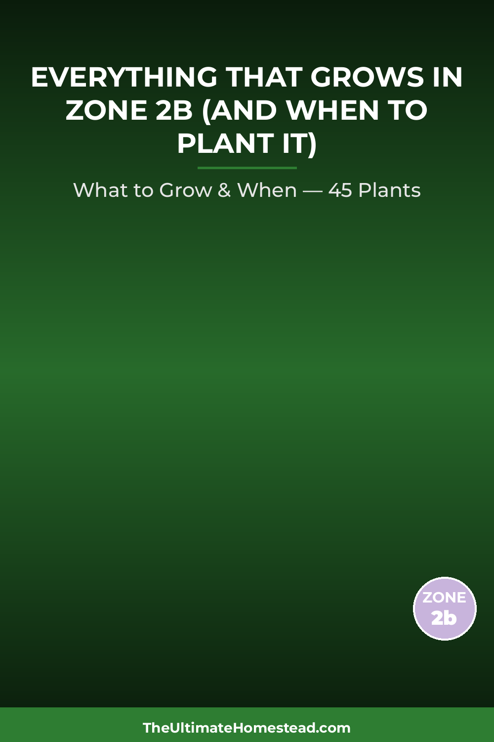 Zone 2b Planting Calendar