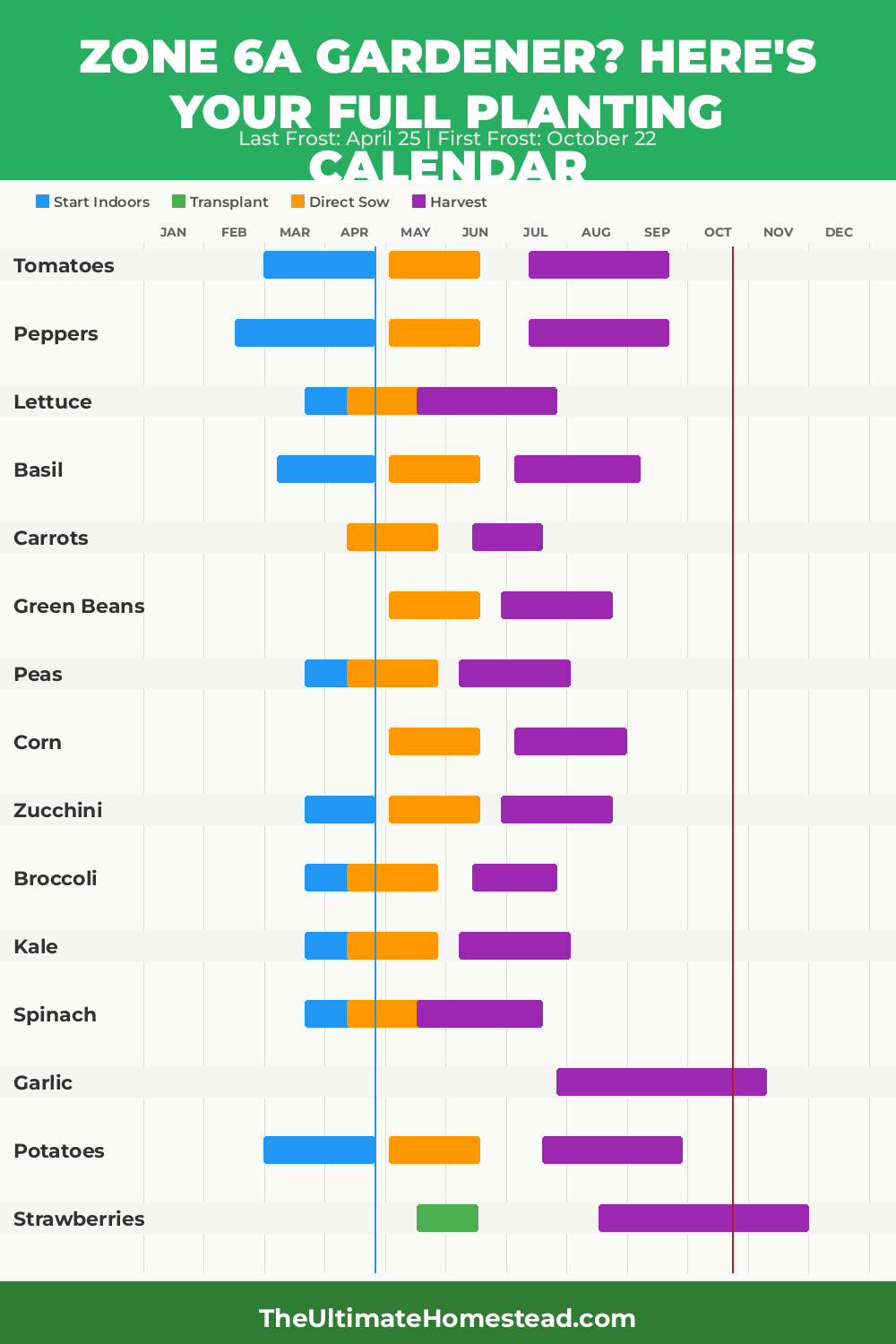 Zone 6a Planting Calendar