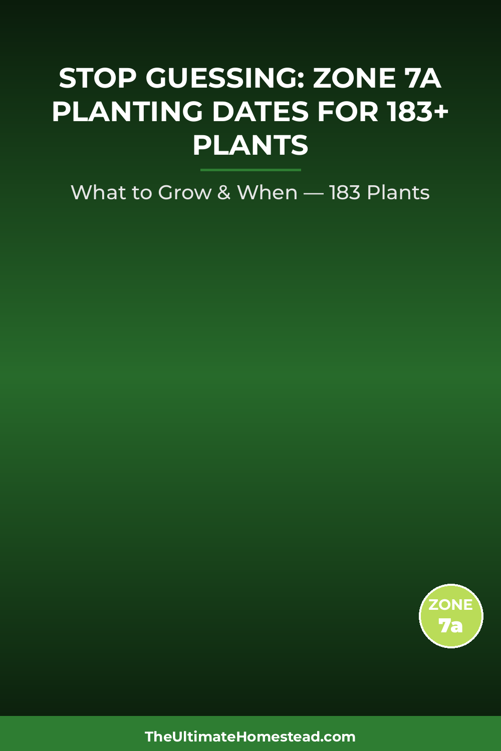 Zone 7a Planting Calendar