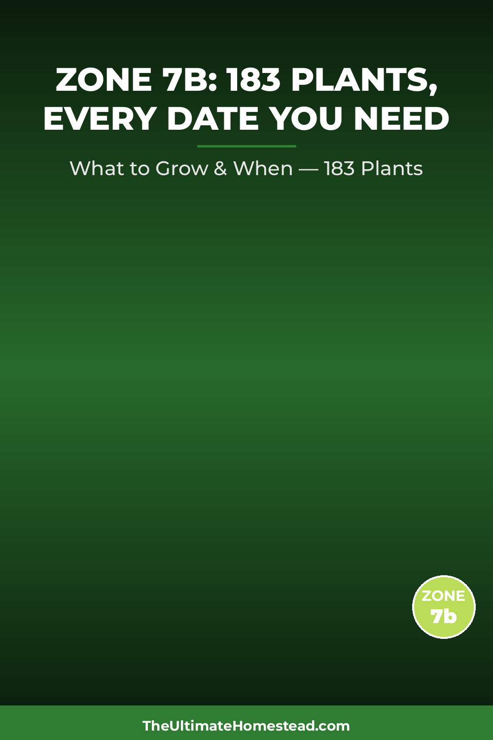 Zone 7b Planting Calendar