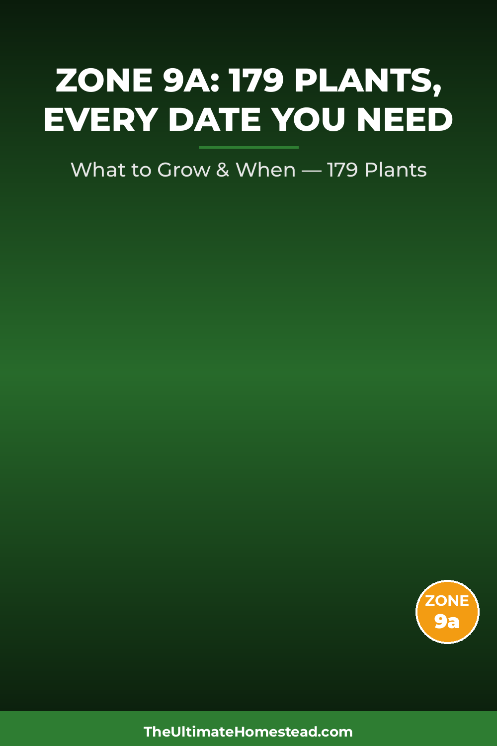 Zone 9a Planting Calendar